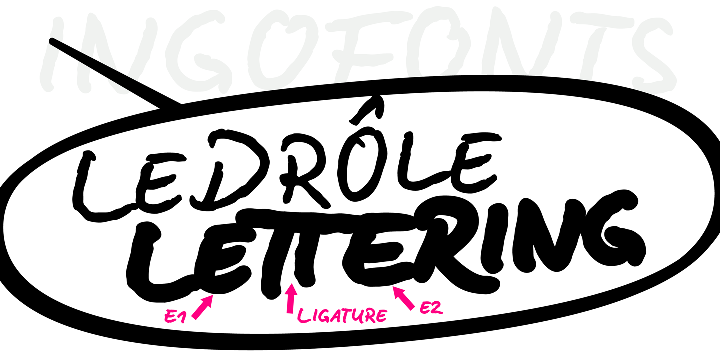 Ejemplo de fuente LeDrole Lettering Pro #1